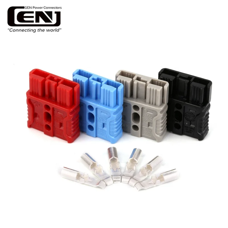 SES Mini 2-Pin Battery Power Connector 15-45A Modular Power Adaptor Male/Female Copper Contact & PC Housing