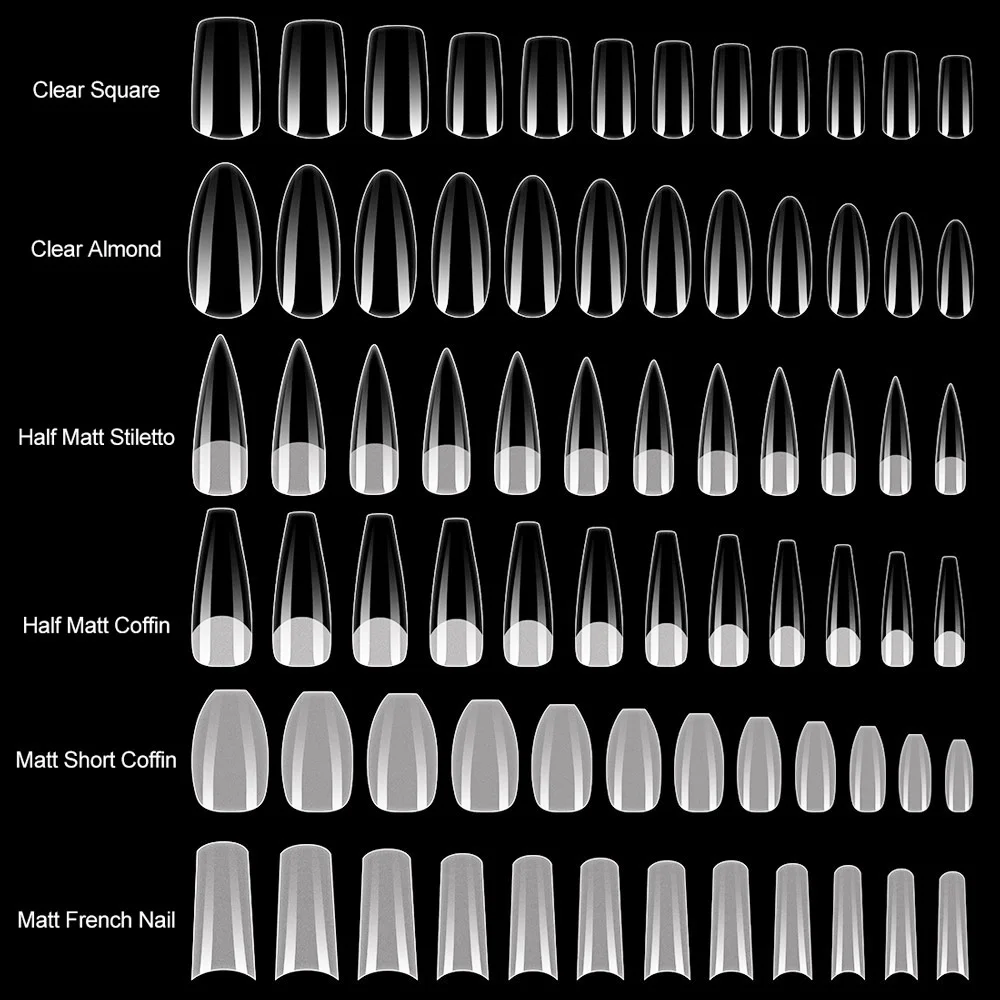 Canni 240pcs False Nails Super Long Press On Nail Full Cover Soft Gel