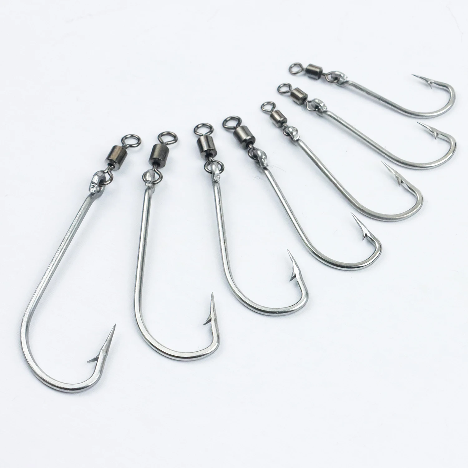 big hook fishing supplies CLoxks Hooks 6 Pcs Shark Tuna Fishing Stainless Steel Game Bait Hooks Nylon Coated Cable Wire Leader for Saltwater Fishing Fishing Accessories (Size : 5-0 6Pcs) : Sports & Outdoors Gamakatsu Big River Bait Hook features a unique shape and large gap designed to optimize hook penetration and hold fish more securely once hooked Mustad Big Gun Hooks 10829NP-BN