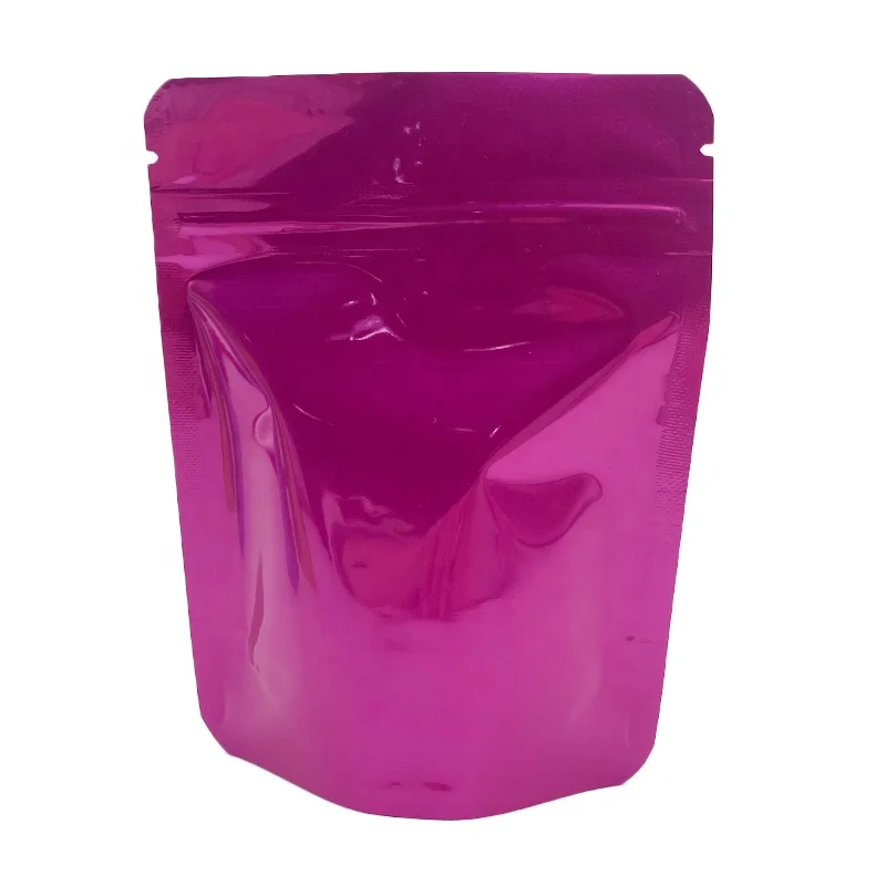 Plastic Bag Packaging Factory Custom Zipper Lock Bag White Back Metal Food Grade Material