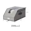 Gray flip-top tri-fold hat storage box