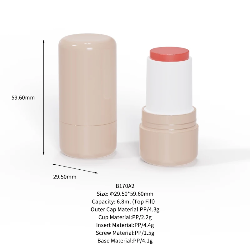 Choebe New pp 7ml Mini Vacuum Plating pink Top Fill Bottom Fill Cosmetic Packaging Rotating Lip Balm Tube Lipstick Container
