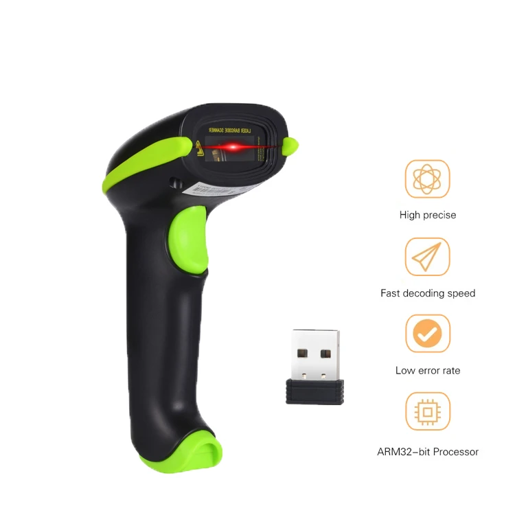 Auto-Sensing/Continuous Scanning/Manual Trigger Switchable 2D Wireless BT Barcode Scanner
