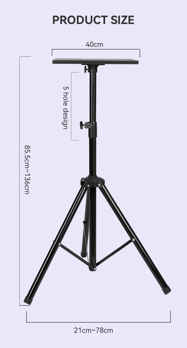 High Quality Adjustable Height Floor Metal Tripod Projection Stand for ...