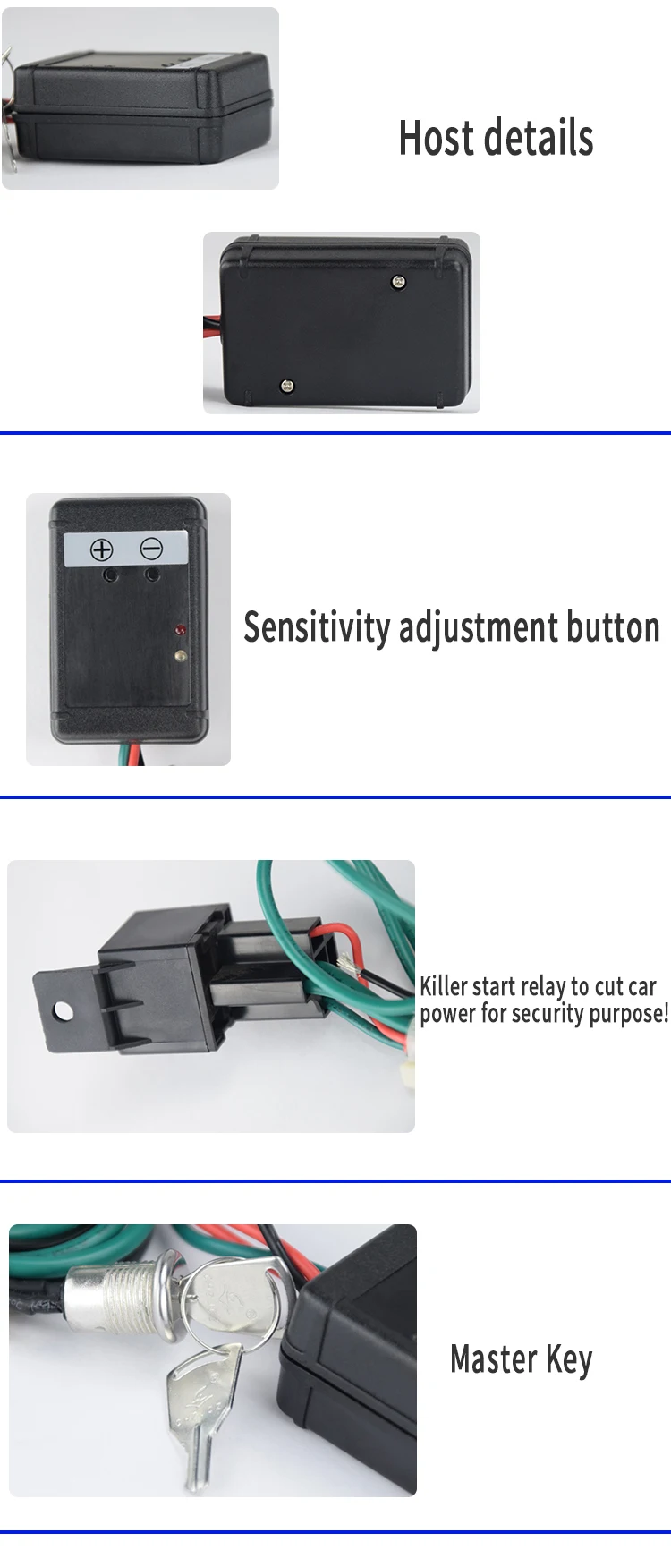 Vjoycar 12V  Wireless Relay Immobilizer for cars Anti-Jammer Car Anti Theft system