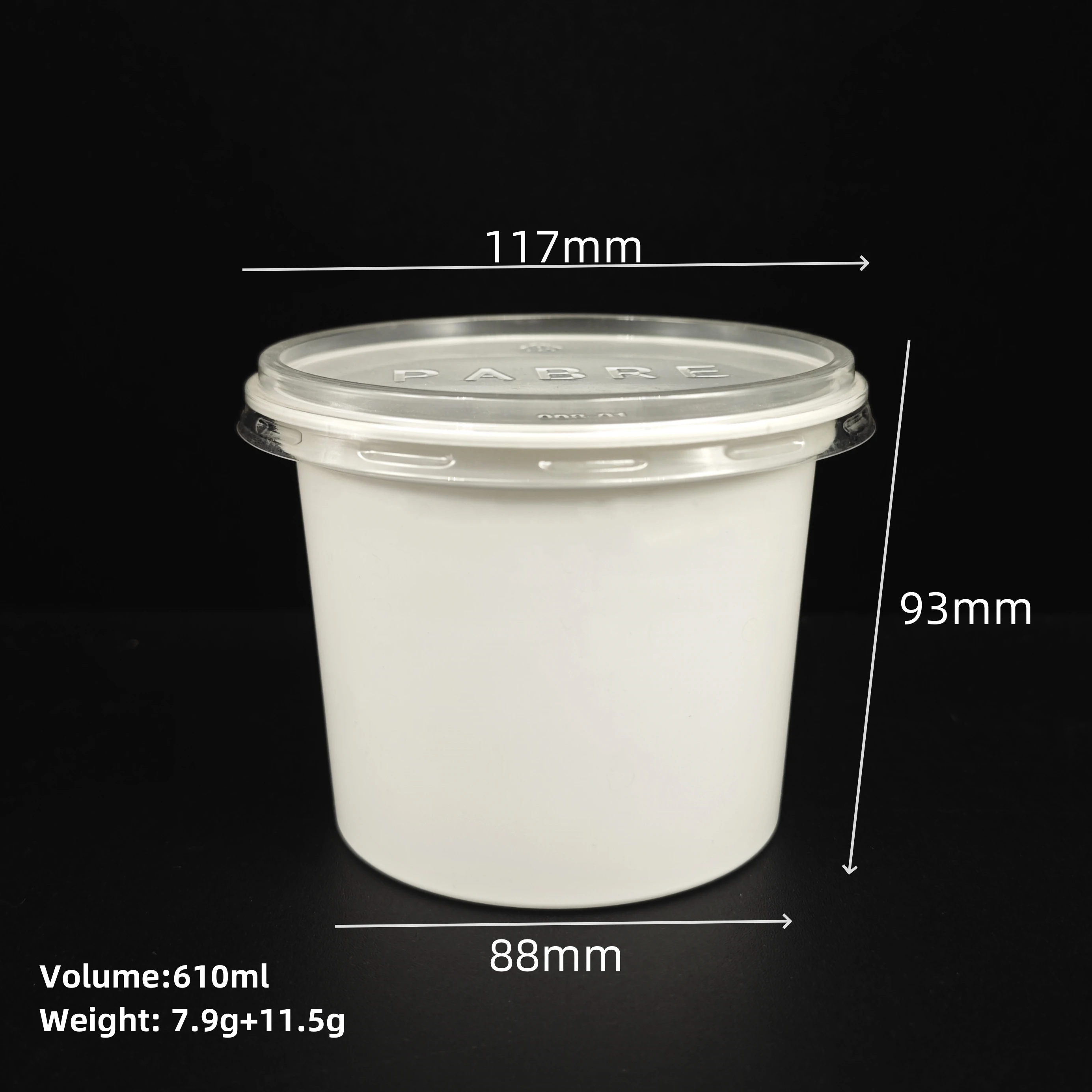 Sulide Customized logo 20oz Disposable Cups Packaging pp Plastic Greek Yoghurt Container Eco Friendly Yogurt Tub