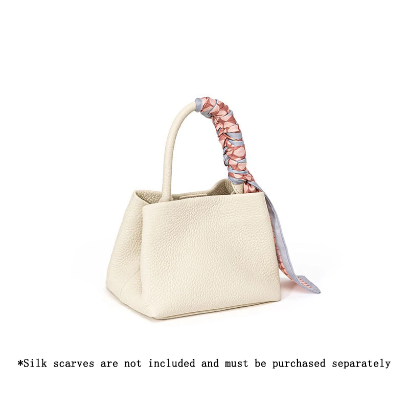 Full Grain Pebble Pattern Leather Crossbody Hand Bag Bucket Bag Lady Genuine Cowhide Leather Crossbody Shoulder Bag for Women