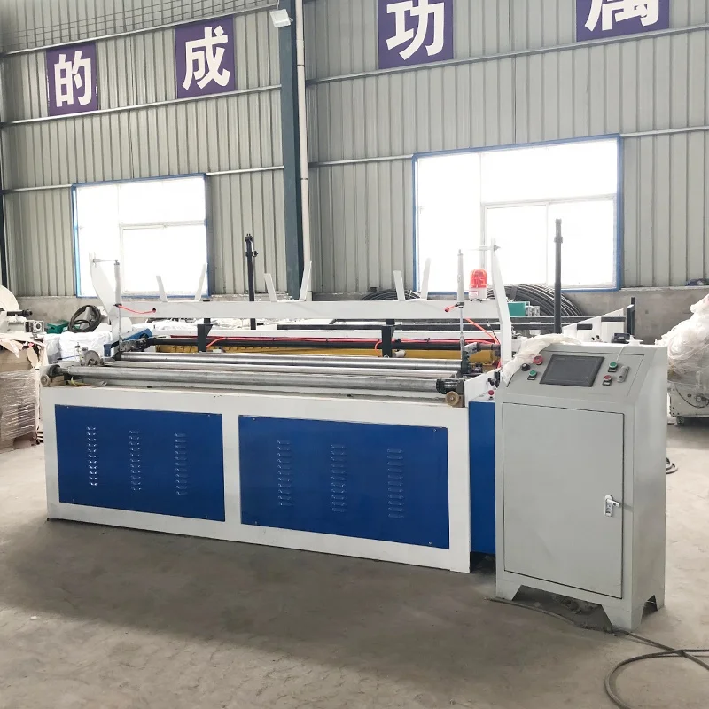 Full Automatic Embossing Small Tissue Paper Rewinding Machine to Make Toilet Paper Roll