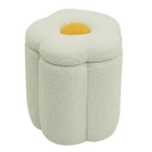 Stool Footstool Furniture for Living Room Functional Space Saving Velvet Pouf