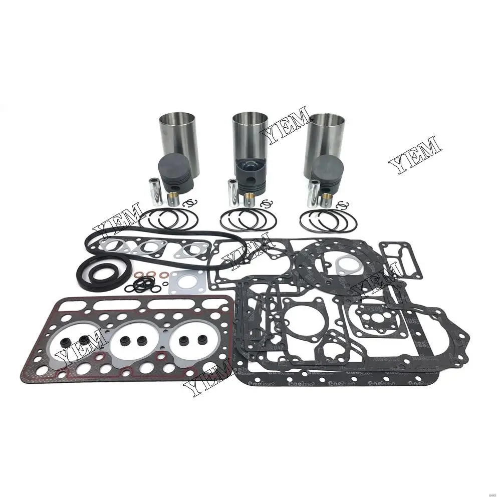 D1102 Repair Kit With Cylinder Gasket Set Piston Rings Liner for Kubota