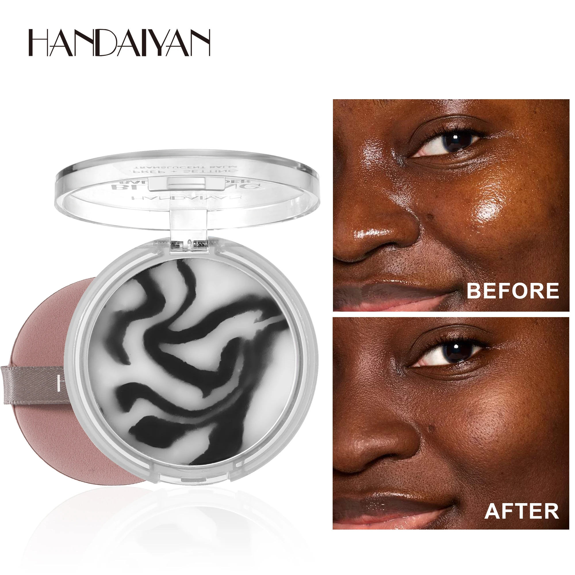 HANDAIYAN Blurring Balm Powder Setting Translucent Ointment Balm Shine Free Finish Long-Lasting Oil Control Hydration Makeup
