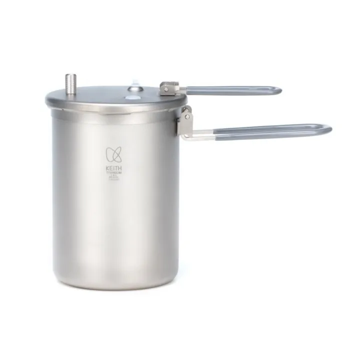 Keith Ti6302 Ultralight Pure Titanium Camping Mini Pressure Cooker