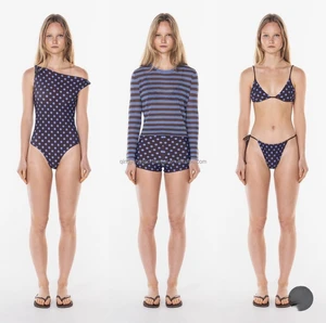 Custom Bikini Set with Logo Polka Design  Full Body Print Lace-Up Bra  Swimsuit 2-Piece