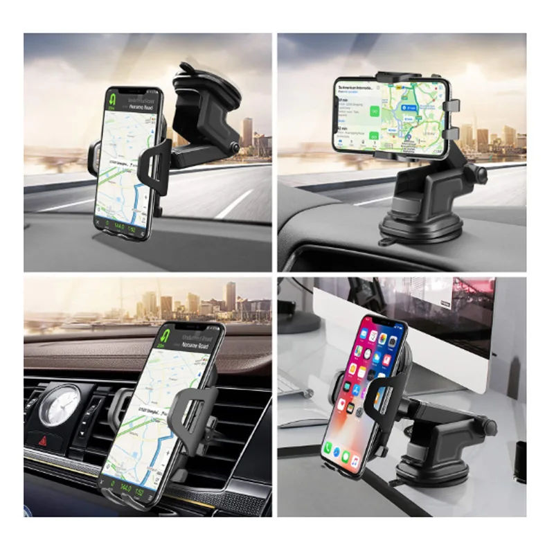 Заводской новый дизайн, 360 градусов, длинная шея, блестящий силиконовый держатель сотового телефона для автомобиля