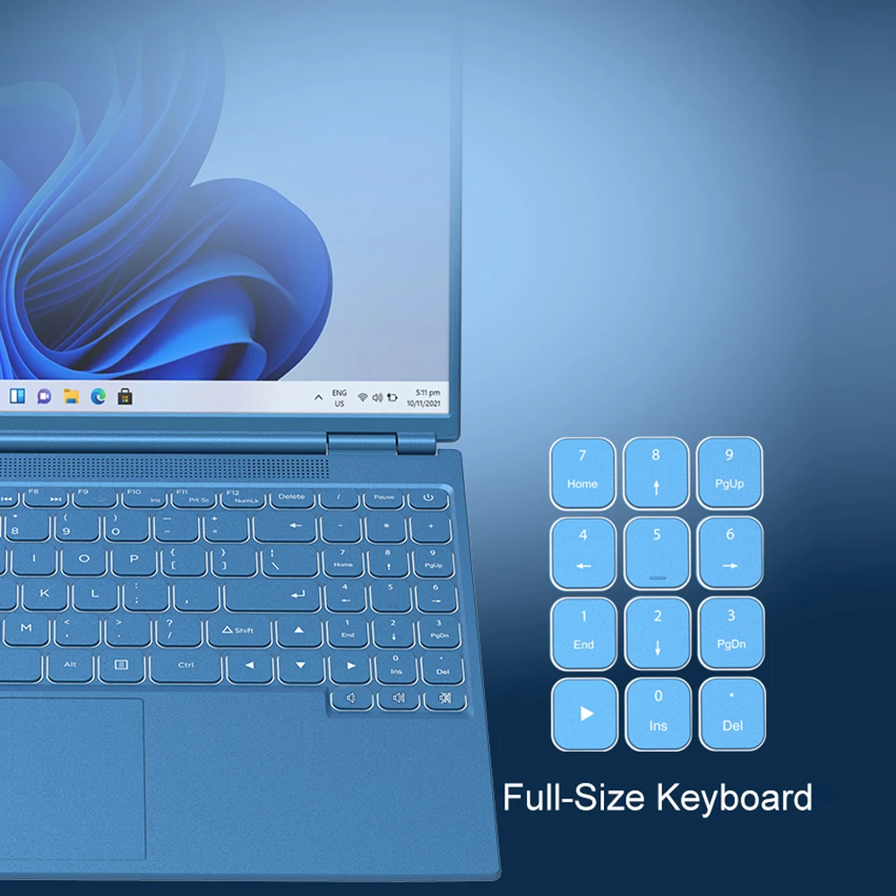 CRELANDER 16 Inch Ultrathin Colorful Notebook Intel N5095 DDR4 12GB RAM 1TB SSD Business Laptops Computer