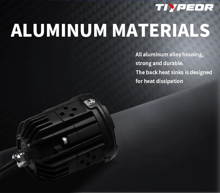 product tiypeor 25 bi led lens fog lights auxiliary spotlight work lamp driving lightfor motorcycle 4x4 off road  truck suv atv-5