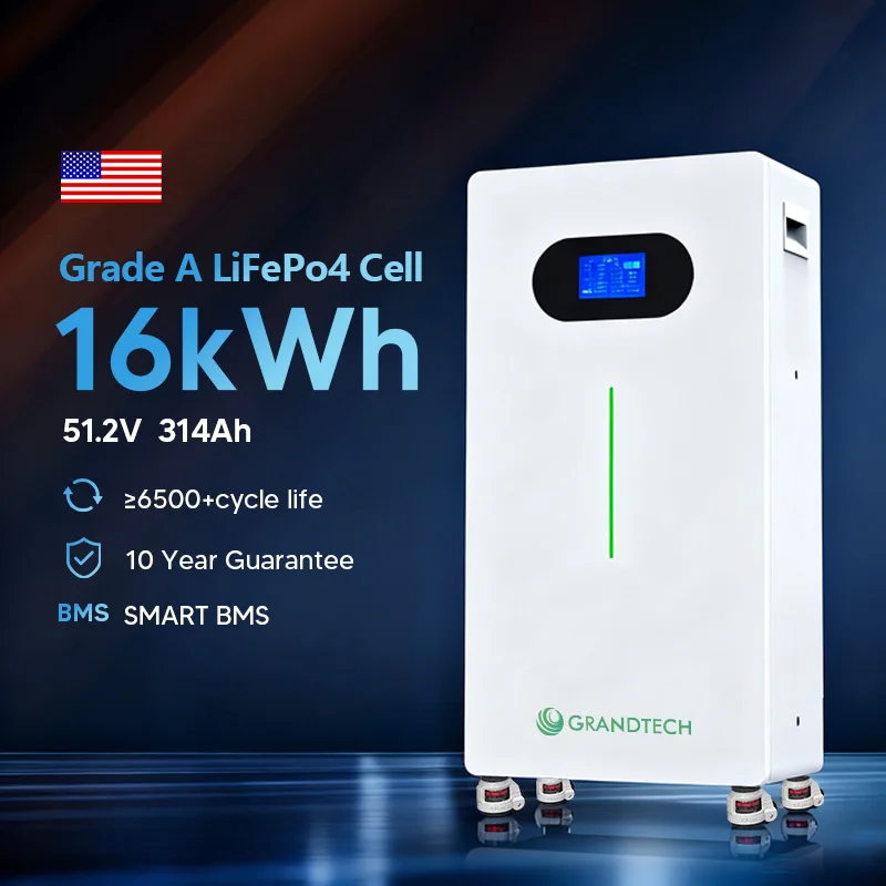 16KWH 51.2V 314AH 2A Ενεργό 200A EMU1101 V16 BMS Lifepo4 Αποθήκευση Ενέργειας Ηλιακή Μπαταρία Pack Bluetooth Ηλιακή Ενέργεια Σπιτιού