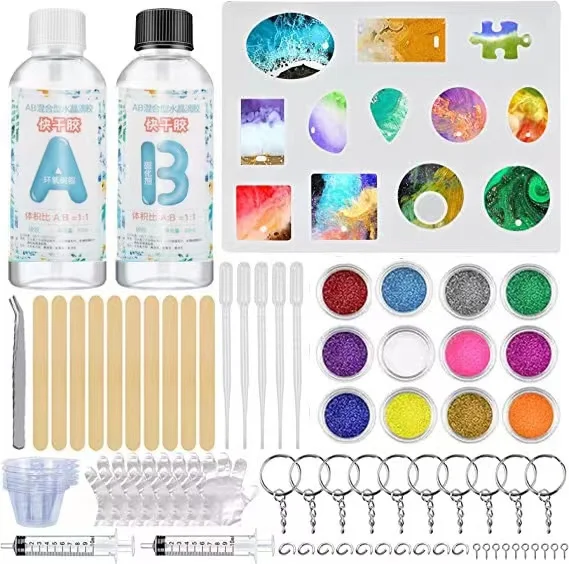 Epoxy Resin Craft Set For Diy Letters Jewelry Making Accessory Kit For ...