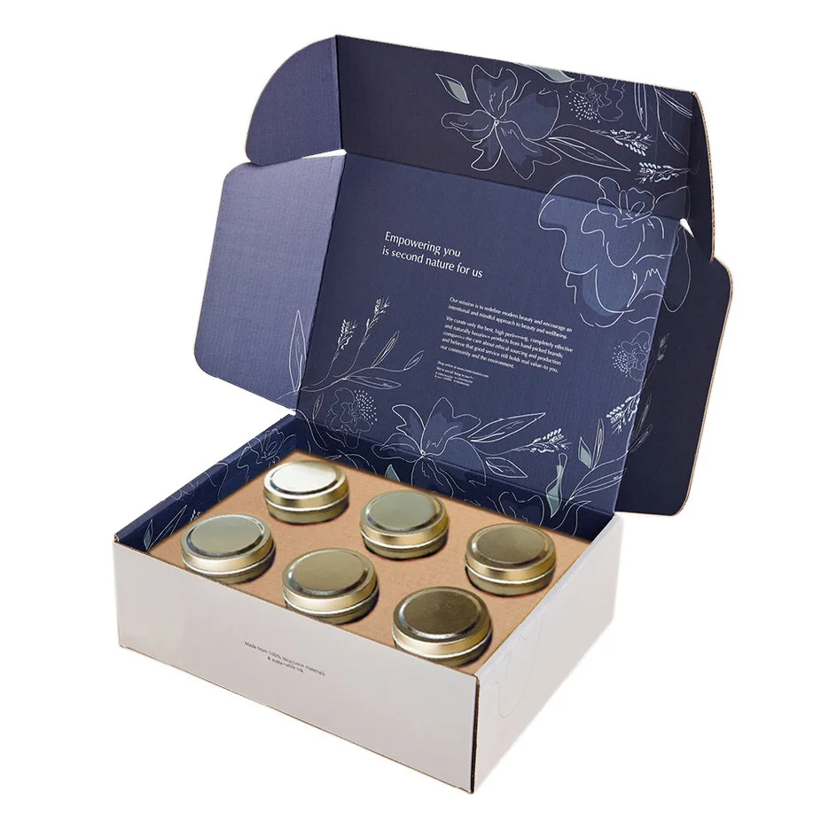 Custom Logo Glass Candle Jars Package Candle Box Packaging Luxury With Ribbon