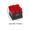 9 Roses In Square Box