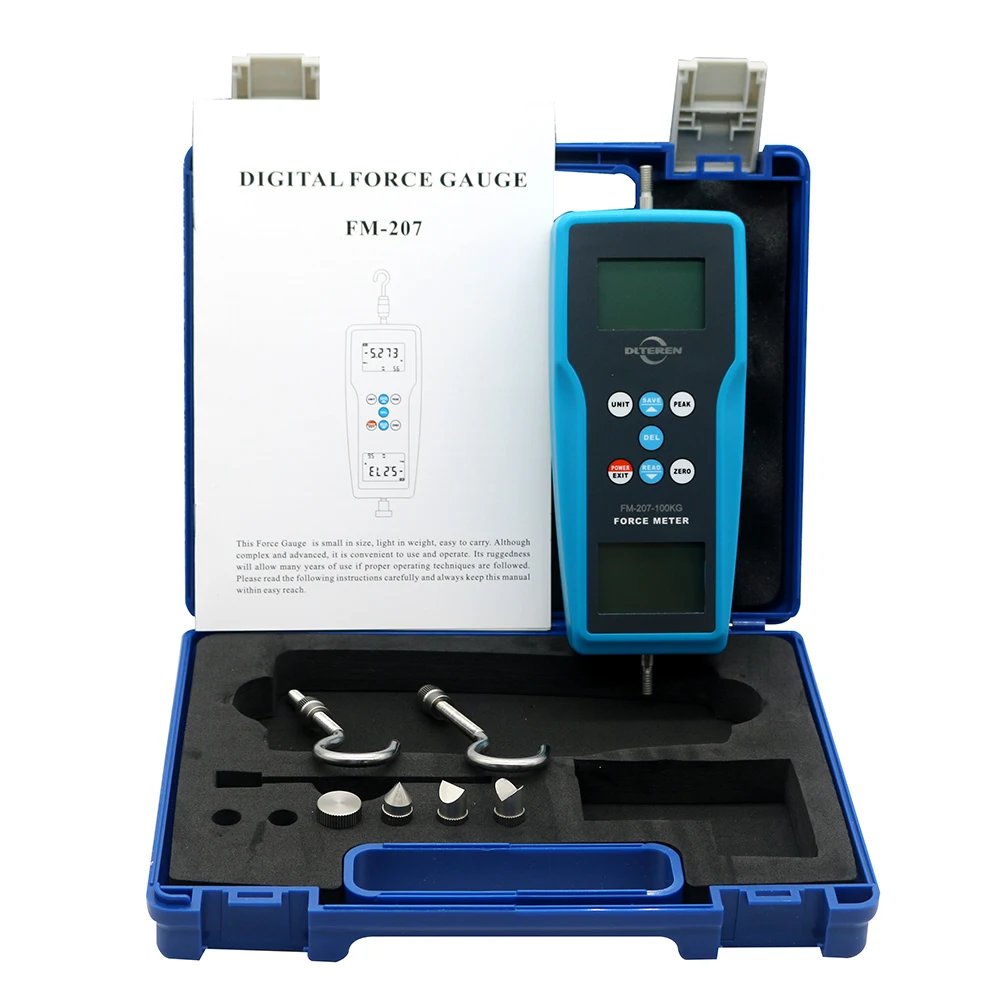 Force Gauge 980N Digital Pull and Push Force Tester FM-207-1K 2K 5K 10K 20K 50K 100K Dynamometer