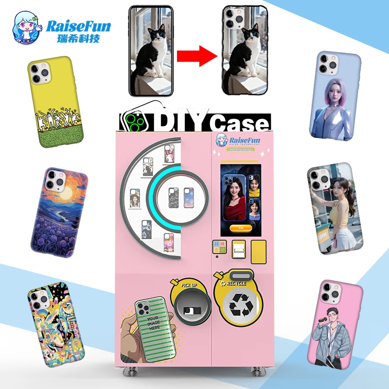 Machine Phone Case Making Vending Diy Mobile Printing Custom Automatic Commercial 3D Print Instant Photo for Shopping Mall