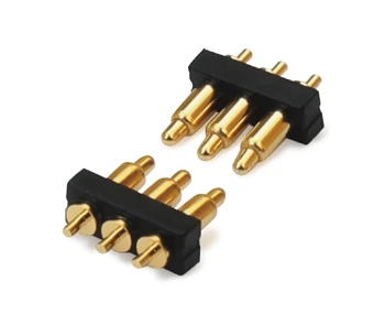 Custom 2.54mm Pitch Male 3 Pin 2.0mm PCB Connector Spring Loaded Pogo pin Connector dip type
