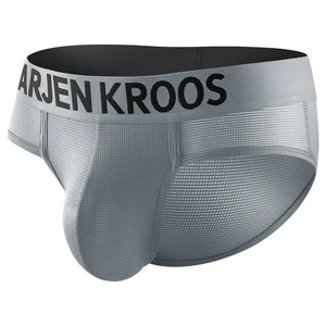 OEM Service Skin-friendly Men's Underwear Logo Breathable All Over Micro Mesh Fabric Mens Nylon Custom Sexy Briefs