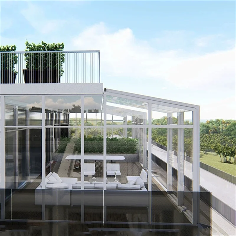 Customized Solar Swimming Pool Cover Pool Roof Telescopic Outdoor Retractable Polycarbonate Swimming Pool Cover Enclosures