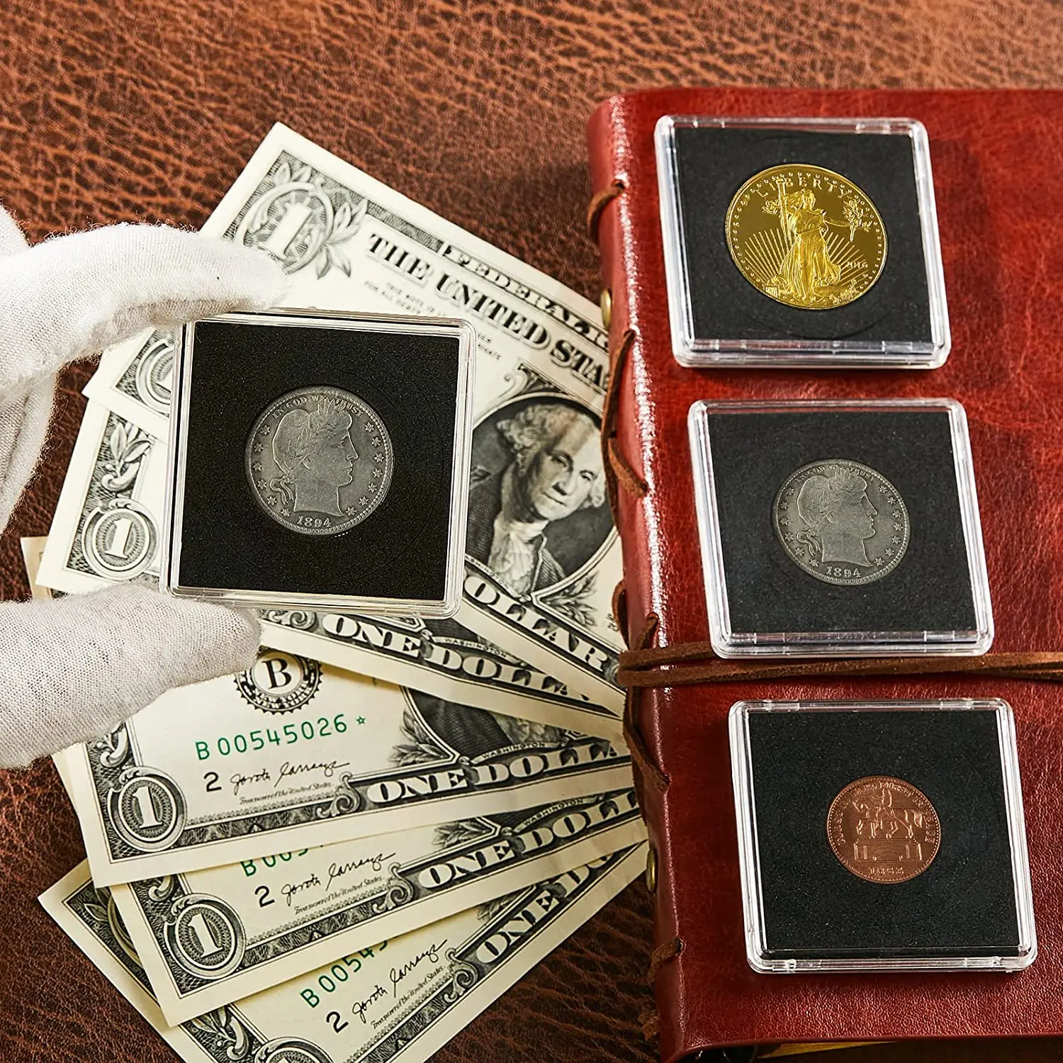 2个英寸银元硬币支架，带泡沫垫圈5个尺寸胶囊丙烯酸收纳盒展示盒和塑料储物| Alibaba.com