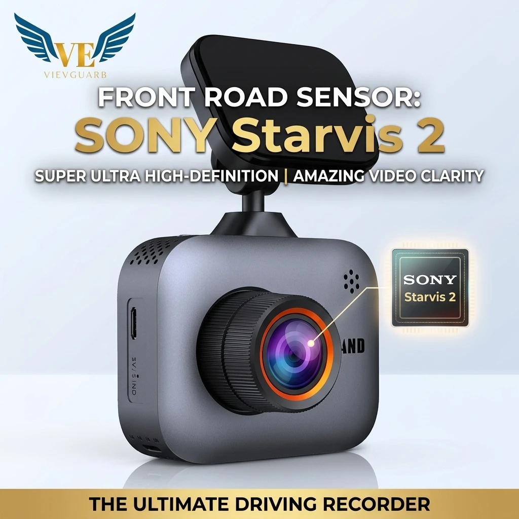 VIEVGUARB V8 Dash Cam Night Vision G-Sensor Loop Recording Parking Monitor App Control WDR 4K 1080P WiFi GPS Dual Lens 360