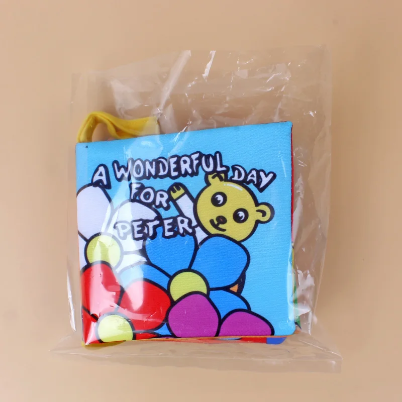 5 Pages Soft Quiet Book English Cartoon Story Books Fabric Book B082