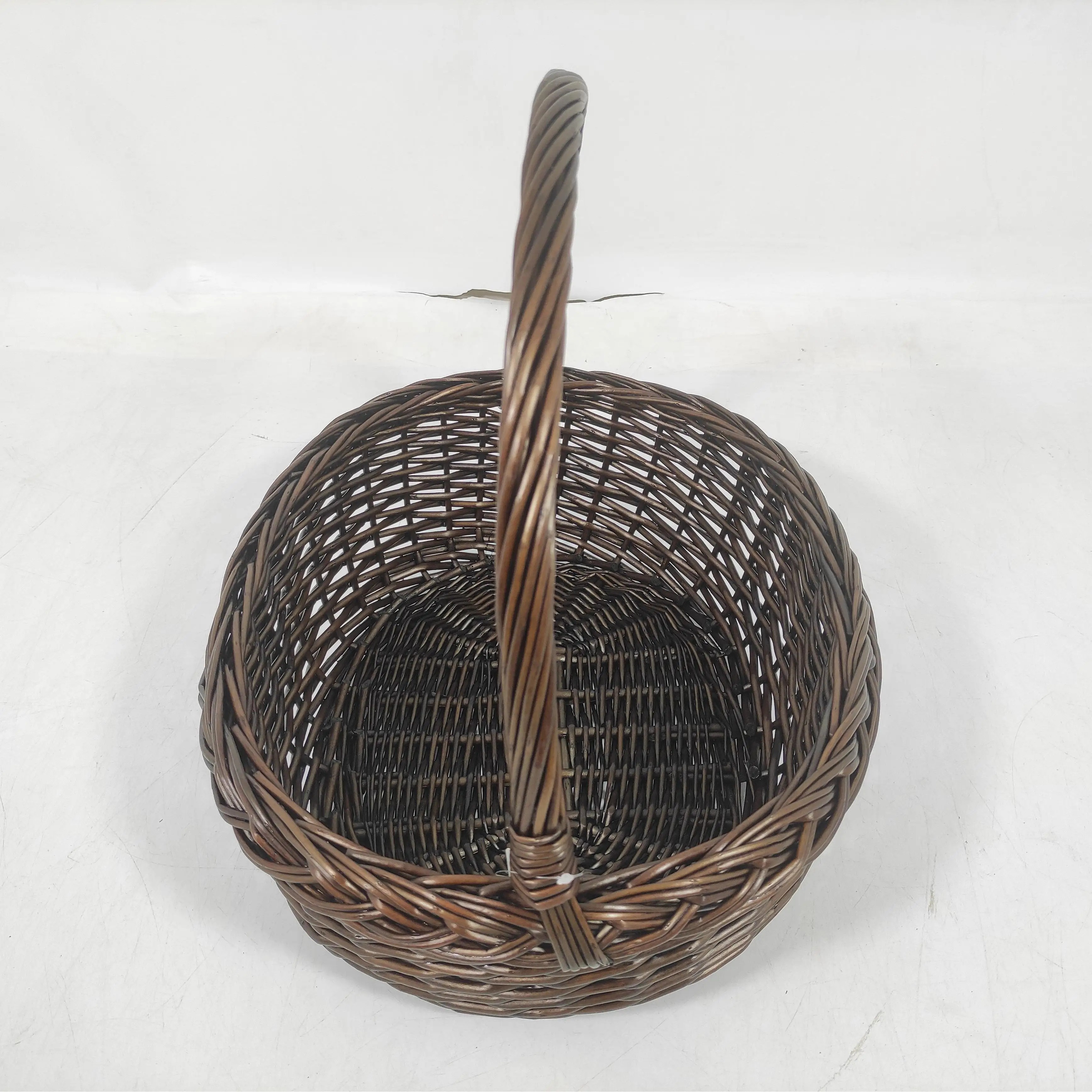 Large Wicker Fruit Baskets with Strong Integral Handles
