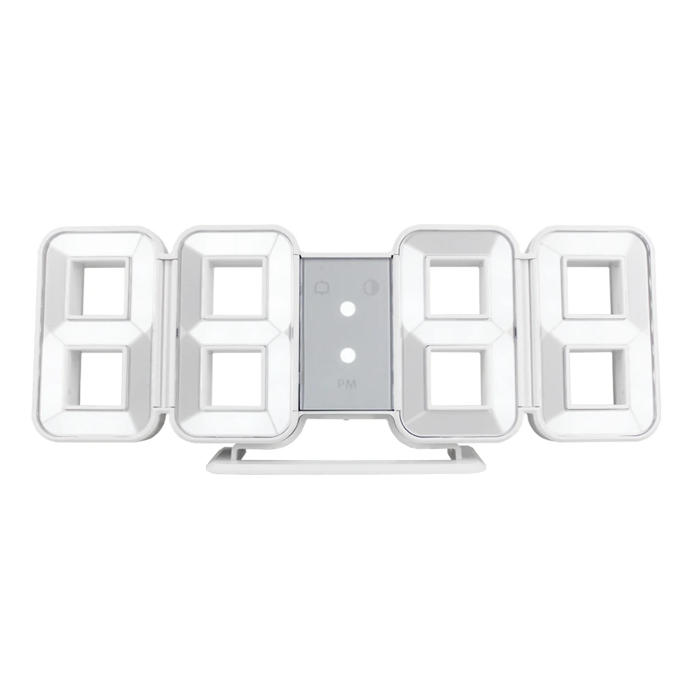 Многофункциональные 12 или 24 часа форматов пульт дистанционного управления Регулируемая Яркость Диммер ночник 3D светодиодные цифровые современные настенные