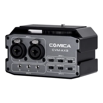 COMICA CVM-AX3 XLR/6.35mm/3.5mm (2-Groups)Port Camera Mixer Microphone Audio Mixer for Canon Nikon Sony Panasoni DSLR Camera detail image