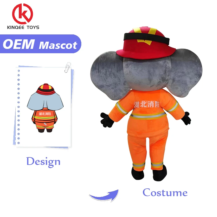 OEM  Factory 3D Design High Quality Custom Mascot Costumes Realistic Elephant Character Mascot Costumes
