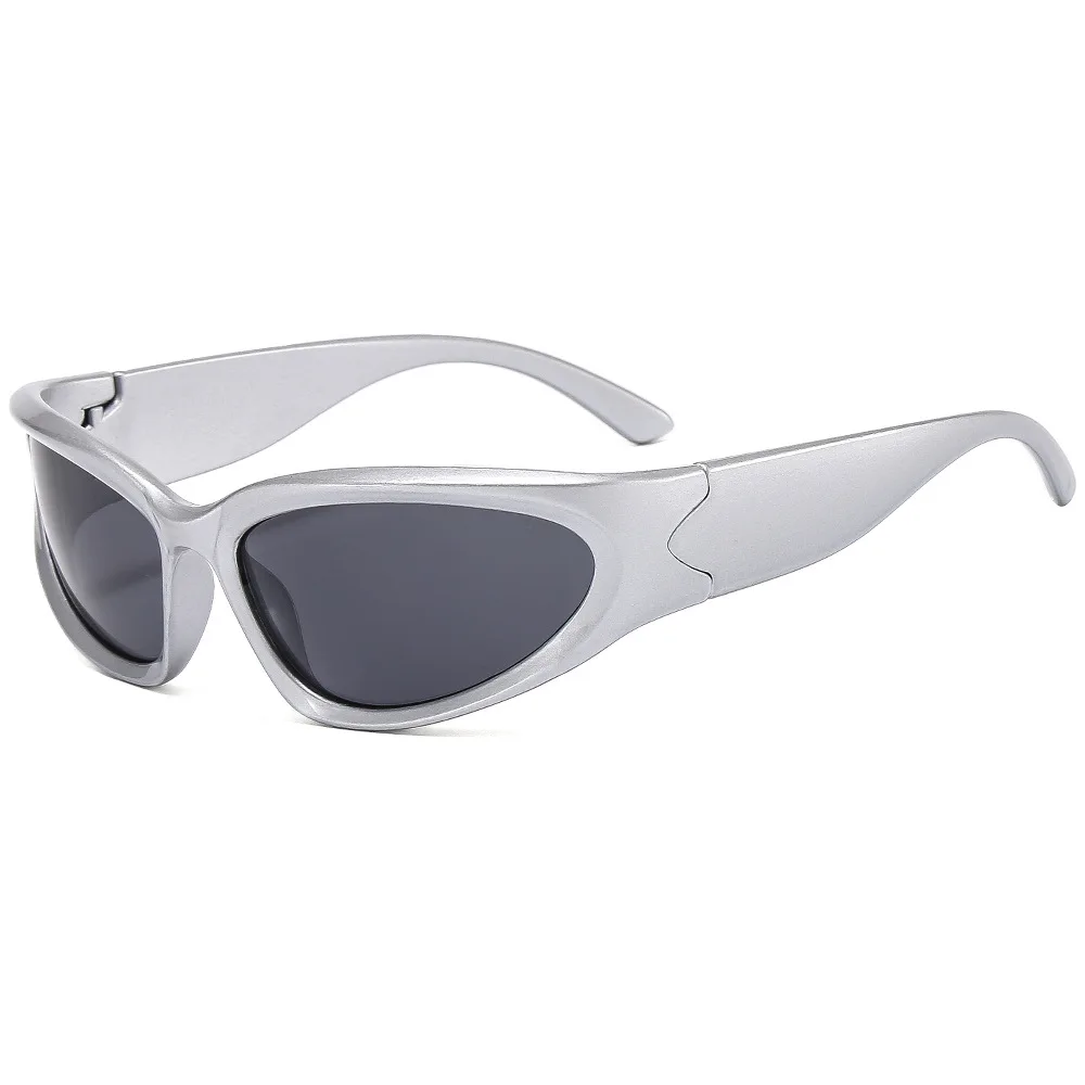 sunglasses futuristic oval y2k sun glasses