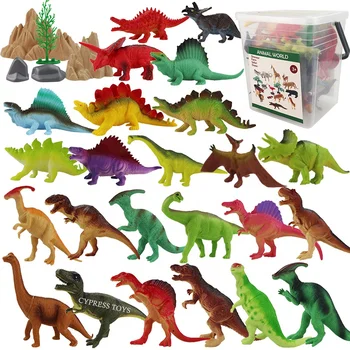 Factory Dinosaurio Juguete Custom 60PCS Small Animals Toys_Dinosaur Play Mat Set Dinosaurs Models Toys Dinosaur Toys Animals