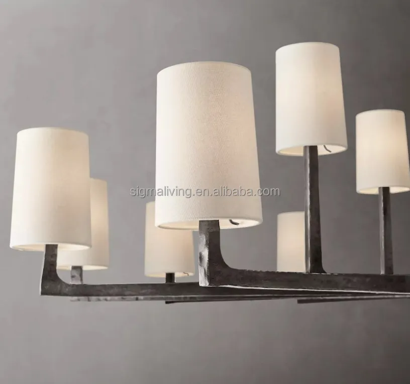 light chandelier luxury light iron crystal five-tier round 60