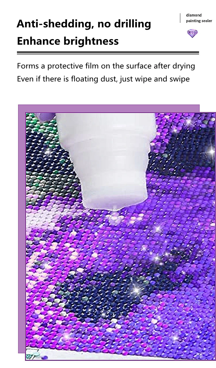 Fast Curing 120ml Diamond Painting Sealer All In One Sealer Increase