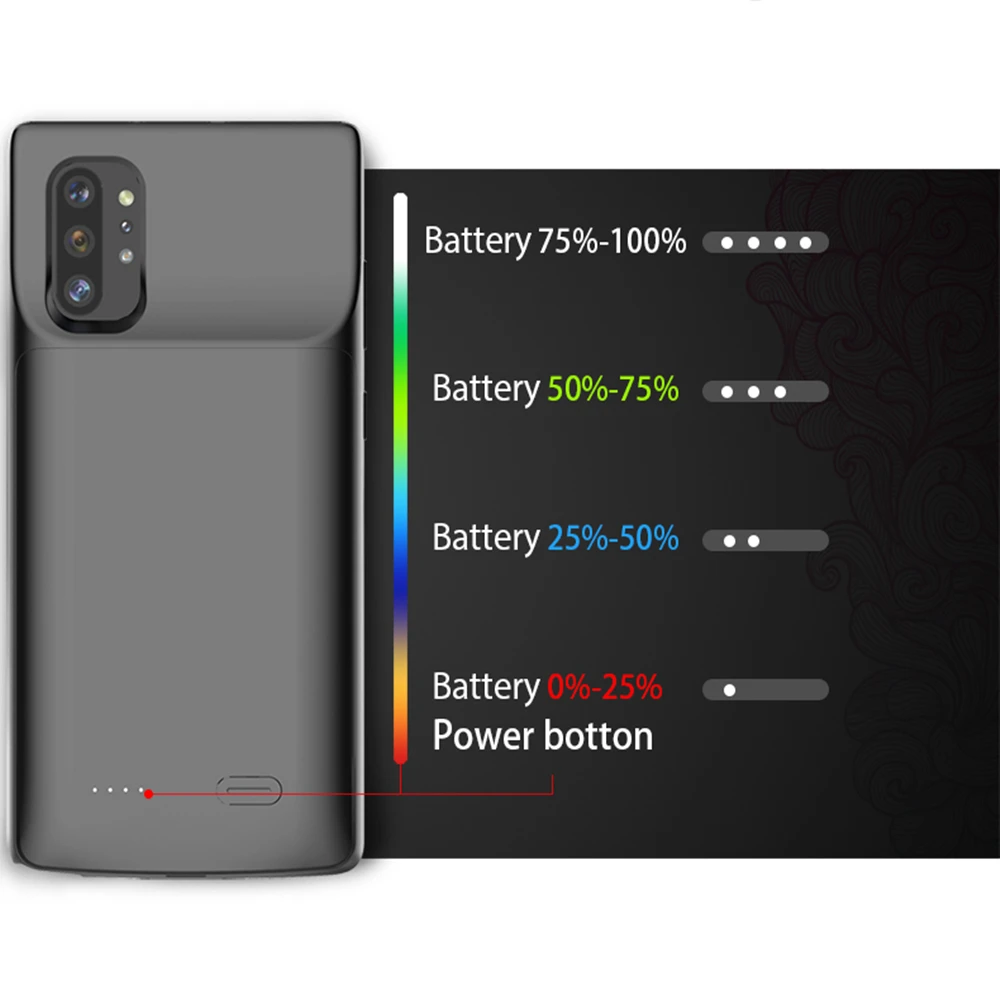 
Чехол для Samsung Power Bank 6000 мАч, чехол для аккумулятора Samsung note 10 +, чехол для мобильного телефона, зарядные устройства для Galaxy Note 10 Plus 