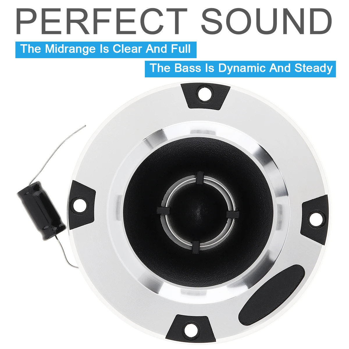 2pcs Inch 500W 6OHM Aluminum Bullet Tweeter ABS Coaxial Iron