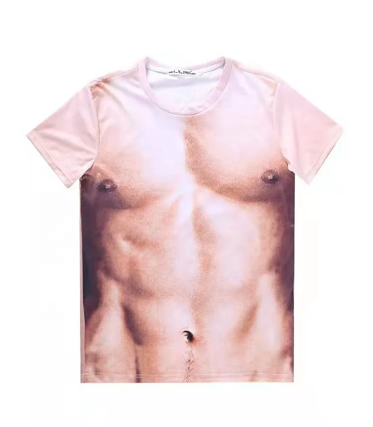 JL-0112C Cheap Price All Over Sublimation Printing T-Shirt Men 3D Printed Muscle T Shirt for Men