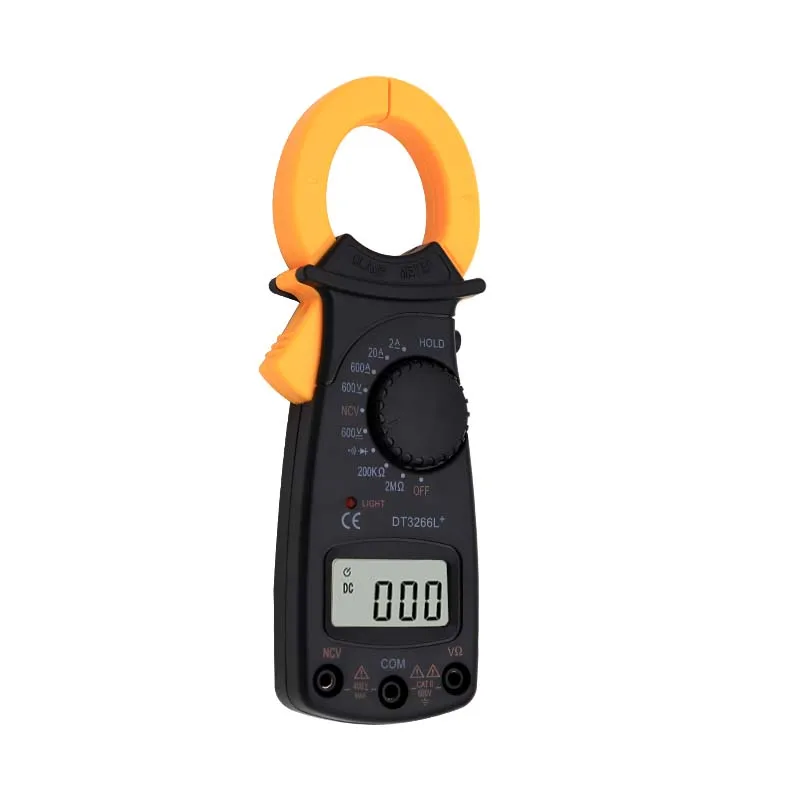 Digital LCD Clamp Multimeter AC/DC Voltmeter Ammeter Ohms