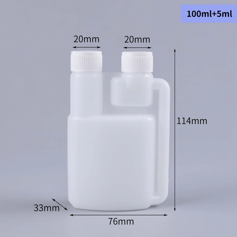Natural 1000ml 1L Double Neck HDPE Dual Chamber Custom Color Screen Printed Dosing Bottle Pump Sprayer for Chemical Dose