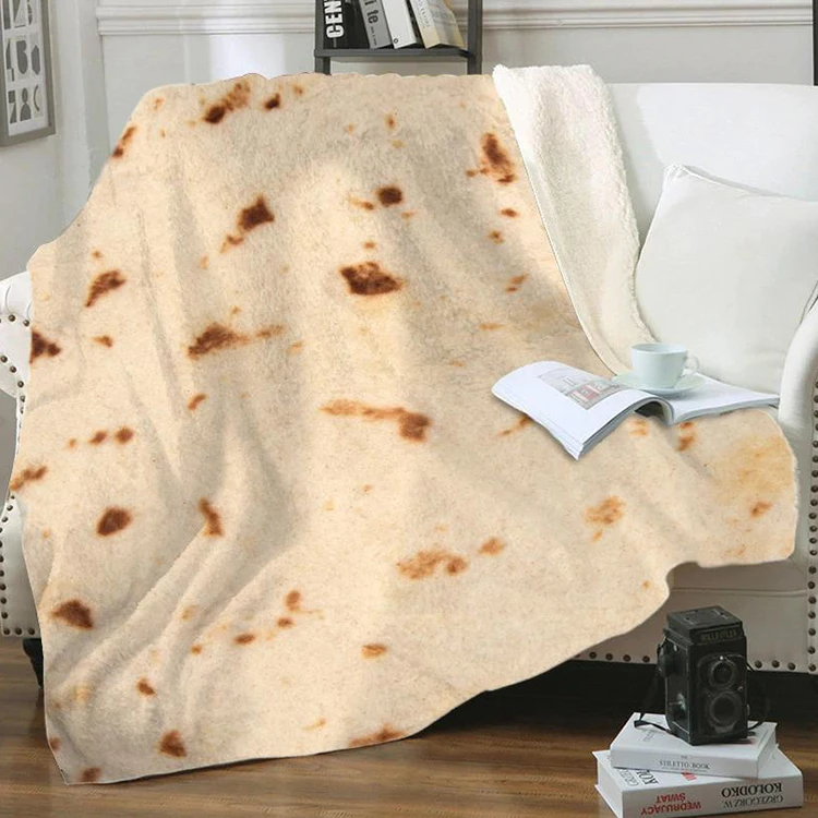 Custom Pizza Polar Fleece Blanket 400 Gram Food Throw Blanket