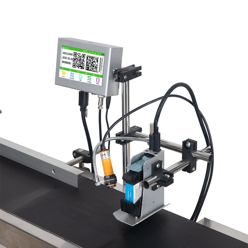 TIJ Expiry Date Batch Lot Number Code Online Inkjet Printer Automatic Ink Spray Inkjet Coding Machine