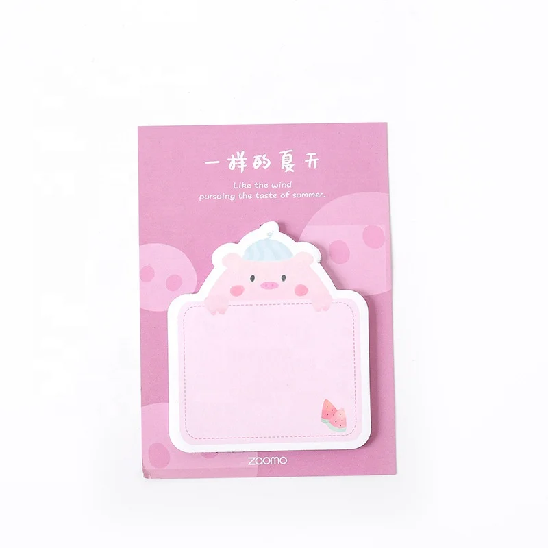 Novelty design different shaped cute self adhesive daily memo pad custom die cut sticky notes with logo