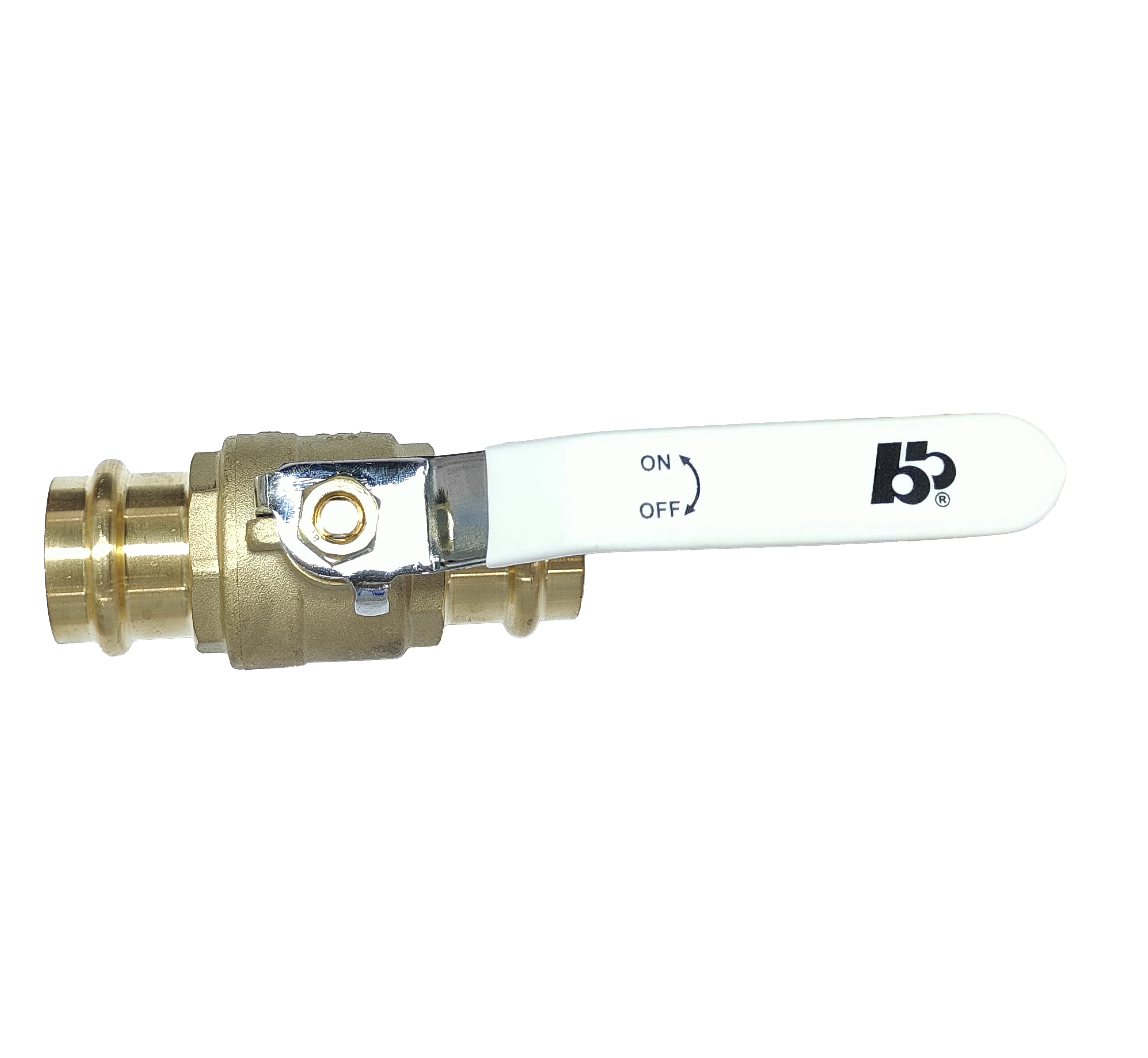 Plumbing 1/2"-2" Female Thread Press Ball Valve with White Aluminum Handle