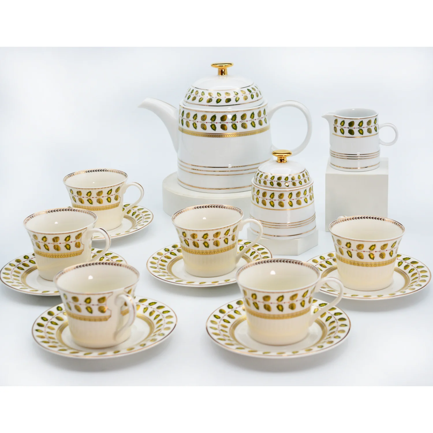 Luxury Porcelain Bone China Dinnerware Sets for 12 People
